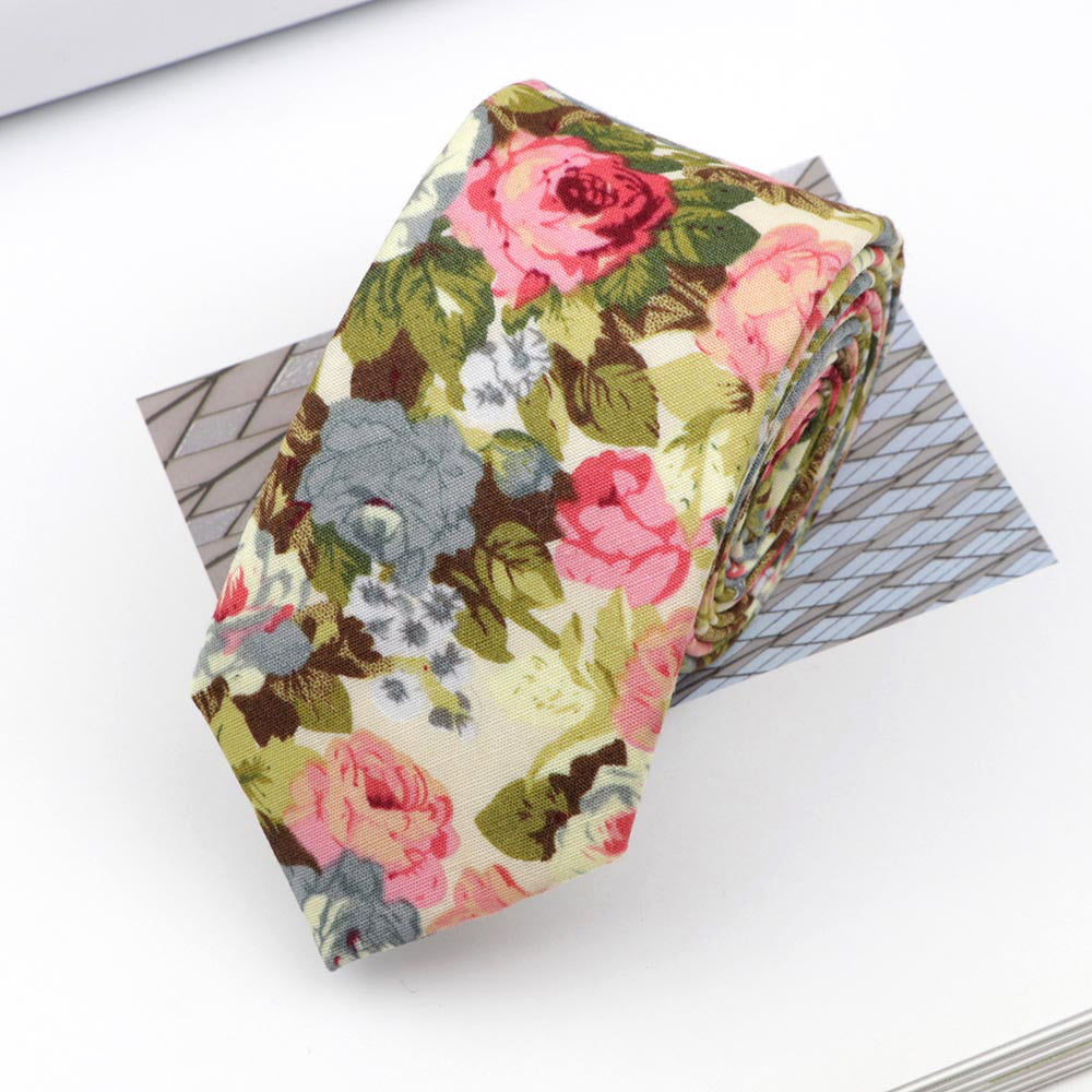 Tie Classic Men's Plaid Necktie Casual Sweet Flower Paisley Suit Bowknots Ties Male Cotton Skinny Slim Ties Colourful Cravat