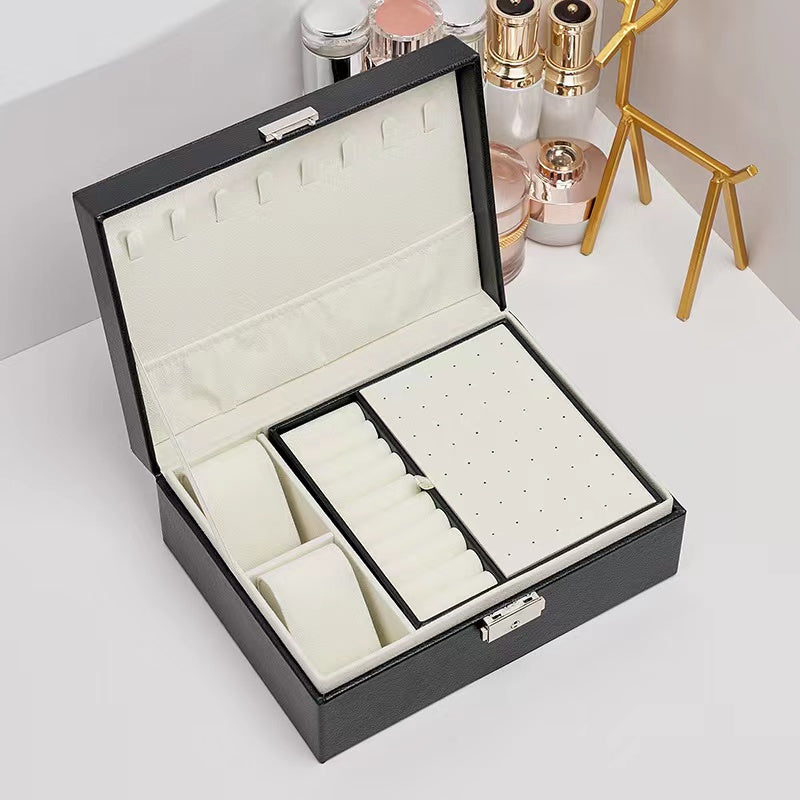 Large Capacity Multi-Layer Jewelry Storage Box Earrings Earrings Necklace Ring Jewelry Display Jewelry Organizer