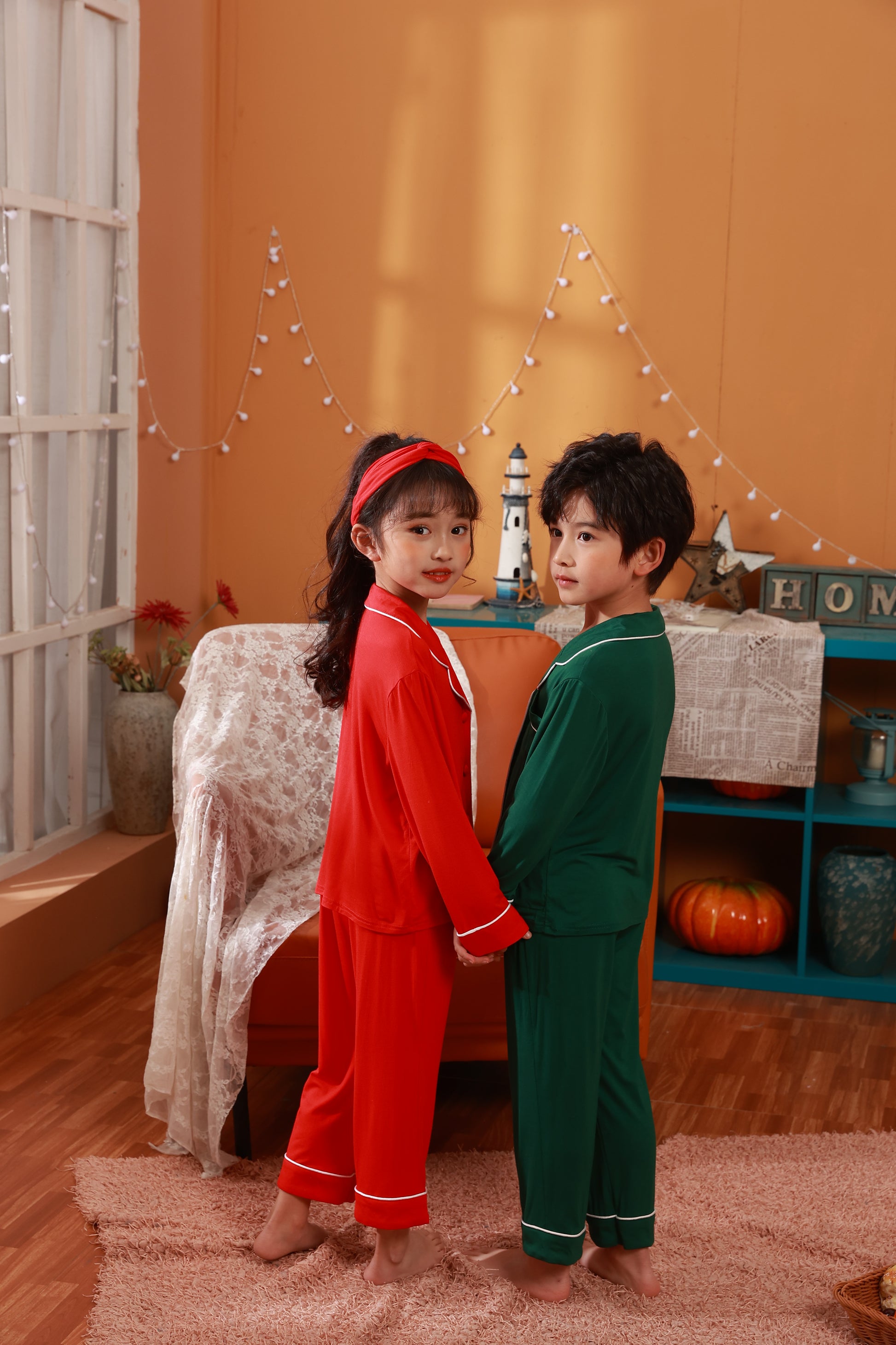 New Summer Blank Pajamas Kids Headband Kids Pajama Long Sleeves Toddler Boy Pajamas