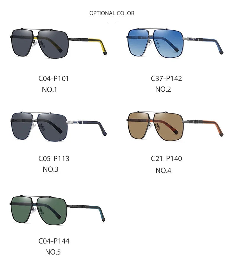 Luxury Trendy Polarized Sunglasses for Men Classic Metal Frame Sunglasses 2022 Wholesale Sunglasses in Stock
