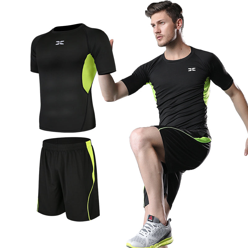 Men's Lightweight Training Fitness Sports Suit Customizable Summer Sweater Trousers Two-Piece Set Wholesale Track Suits for Mens - My Store