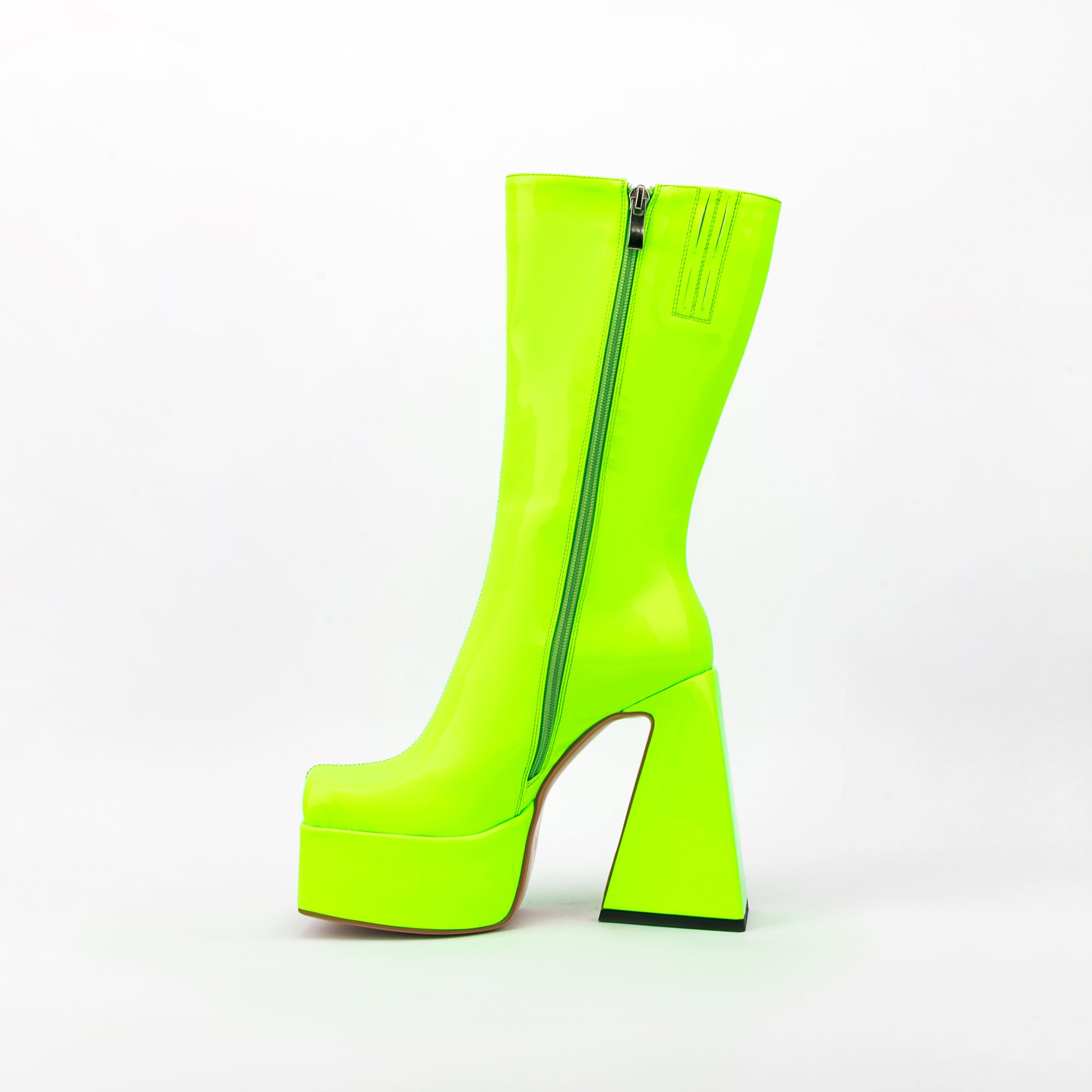 Women Boots High Heels Chunky Platform Big Size 45 Spring Autumn Winter Knee High Boots Zipper Martin Boot Party Shoes