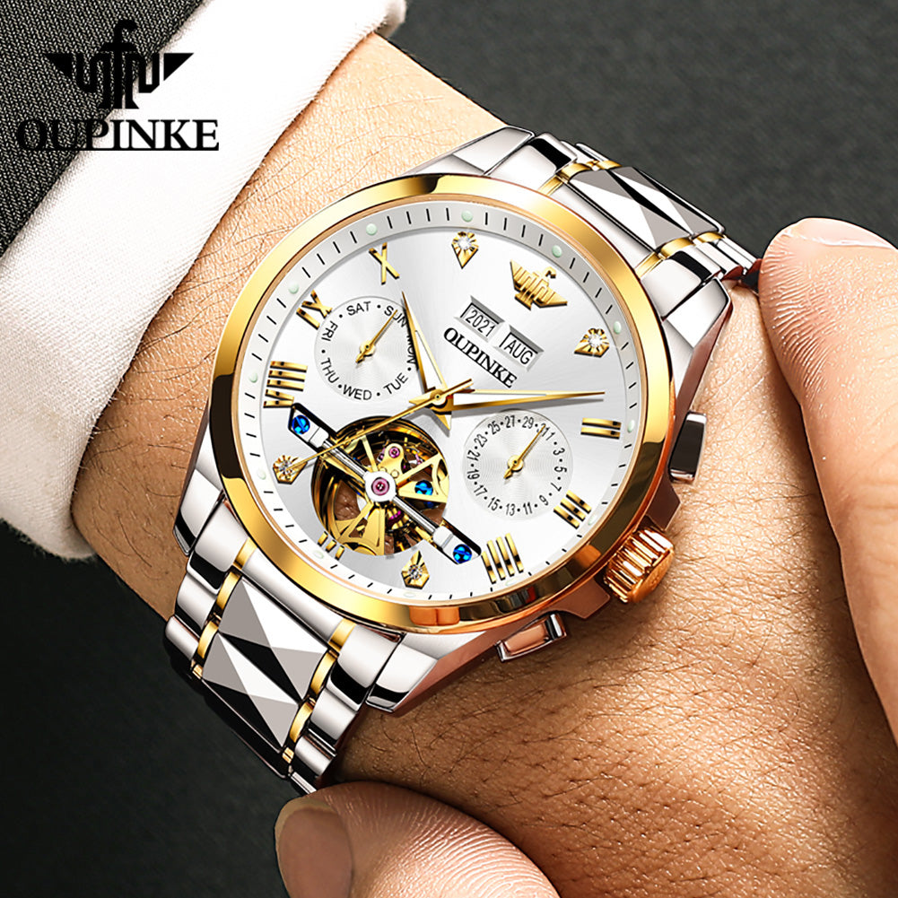 Oupinke 3186 Luxury Brand Watches Men Automatic Mechanical Watch Waterproof Wrist Watches for Man