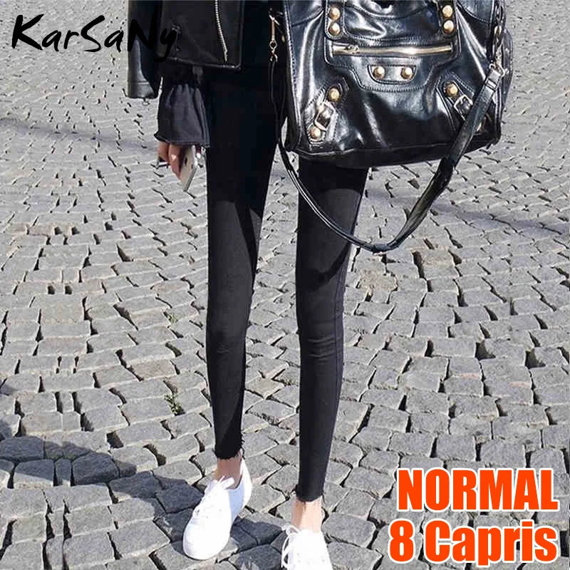 Skinny Ripped Jeans for Women Stretch High Waist Black Jeans With Holes Destroyed Women Denim Pants With Holes Summer Jean