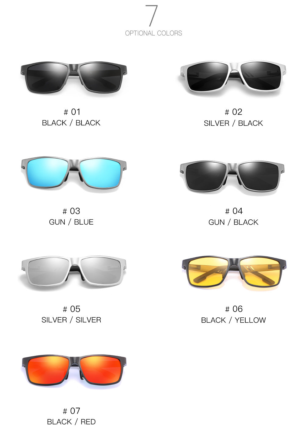 Men Aluminum Magnesium Top Quality Sunglasses Carbon Fiber Sun Glasses Luxury Polarized Sunglass, Sunglasses Sunray/