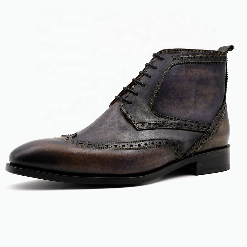 Cie A01 Wholesale Full Grain Calf Leather Lacing-Up Boots Men's Dress Boot