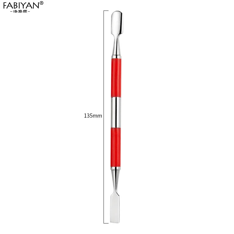 Dual-Ended Stainless Steel Nail Art Cuticle Pusher Remover Finger Toe Dead Skin Tips Polish Gel UV Manicure Pedicure Care Tools