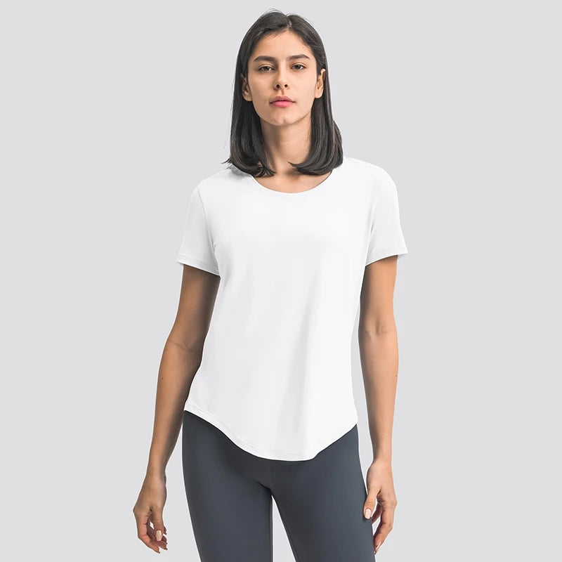 Xsunwing Wholesale Recycled Sustainable Eco Friendly Fitness Yoga Wear Gym Activewear Top Sportswear Women Sport Shirts WDQ075