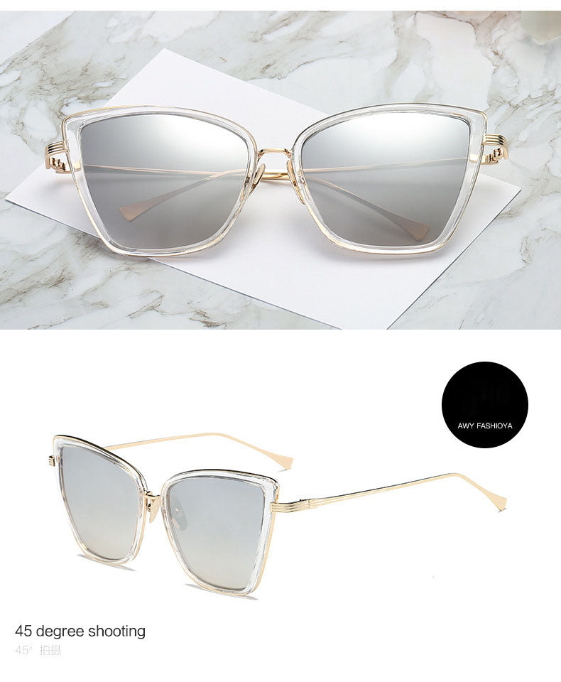 Fashion Cateye Vintage Metal Design Your Own Sunglasses Cat Eye Glasses Mirror Retro Sunglass Design Sunglasses for Women