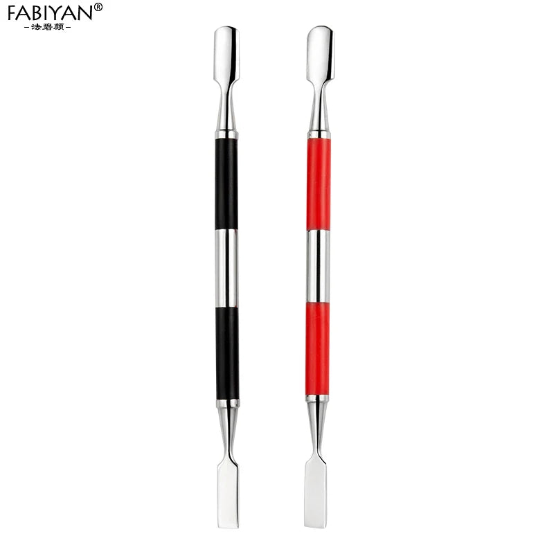 Dual-Ended Stainless Steel Nail Art Cuticle Pusher Remover Finger Toe Dead Skin Tips Polish Gel UV Manicure Pedicure Care Tools