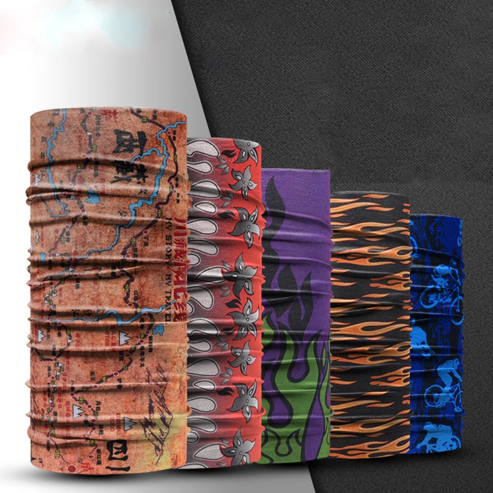 Windproof Head Scarves Neck Warmer Cycling Camping Hiking Men Women Fashion Magic Scarves Turban Outdoor Headband Bandanas