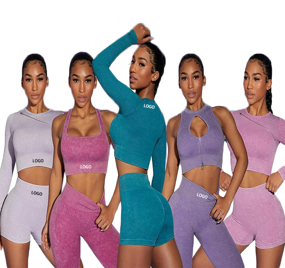 Women Seamless Yoga Set Fitness Activewear Athletic Sports Sweatsuit Workout Sets