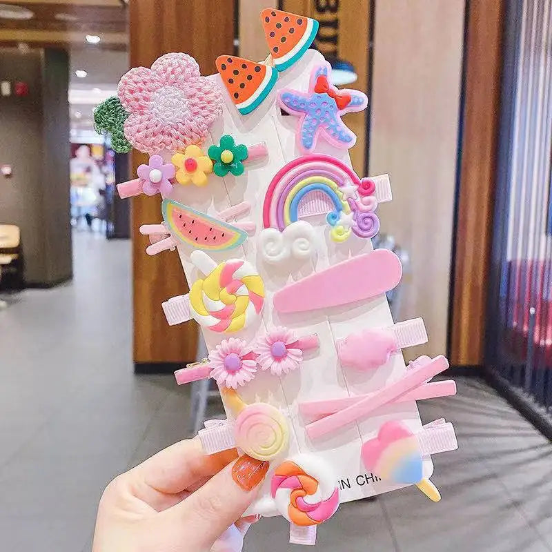 Baby Girls Hair Accessories Sets Fashion Cute Hair Bows Flower Hair Clips for Children Kids Headwear