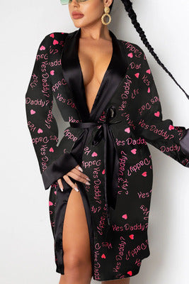 Home Silky Dollar Sleepwear Women Pajamas  Printing  Pajamas Dress for Women Woman Pajamas