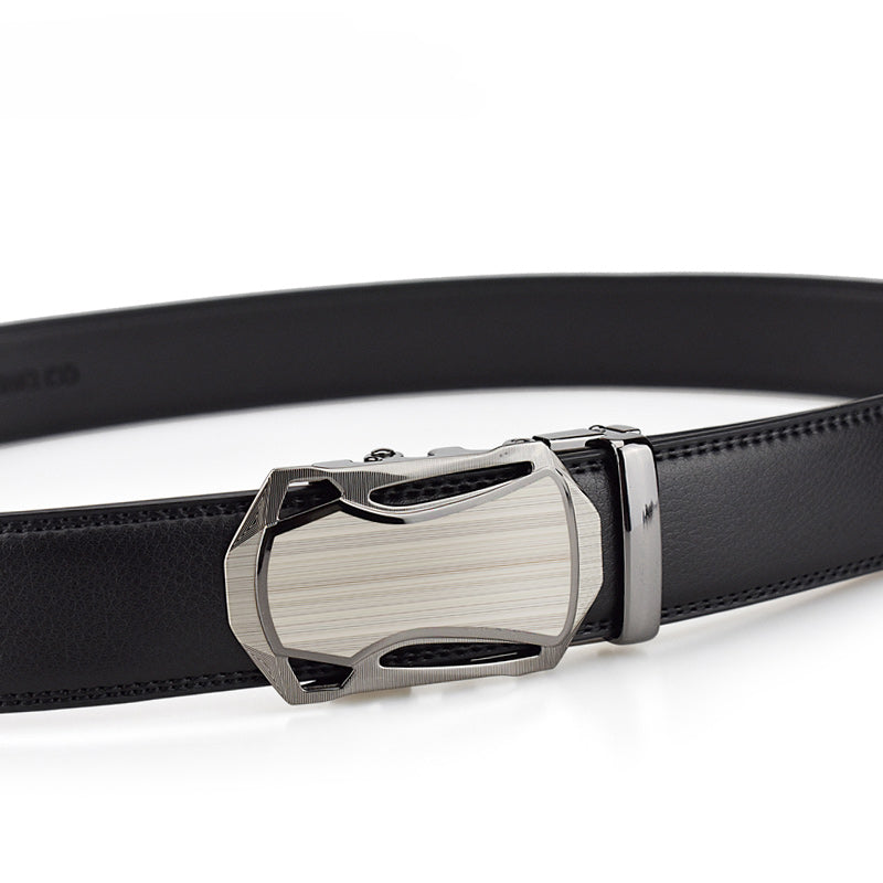 Customize Genuine Leather Automatic Buckle Ratchet Belts Men's Belt