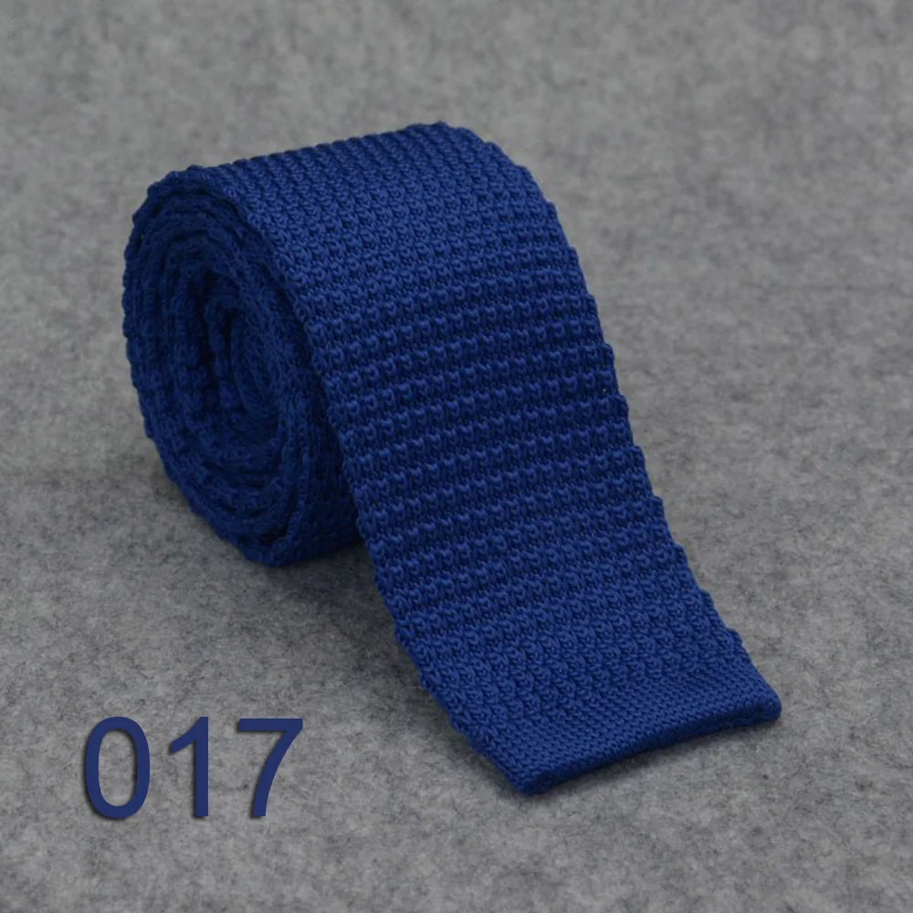 Wholesale Cheap Casual Black Knit Tie Cheap Silk Knitted Ties Men Plain Solid Men's Knit Ties