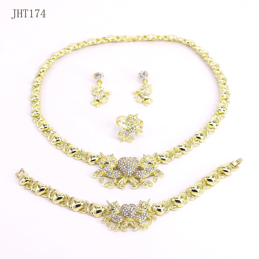 JHT174 Wholesale Kids Jewelry Set Girl Gift Jewelry Unicorn Kids Jewelry Sets