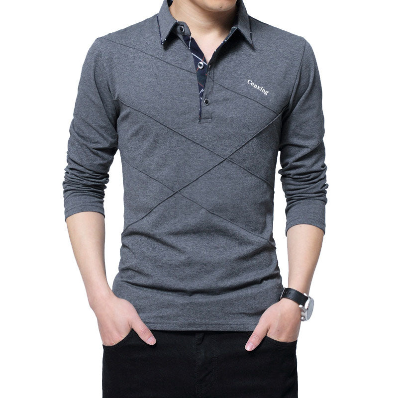 1pcs MOQ Mens Long Sleeve T Shirts New Design Mens Polo Shirts Plain T Shirt Men Clothing