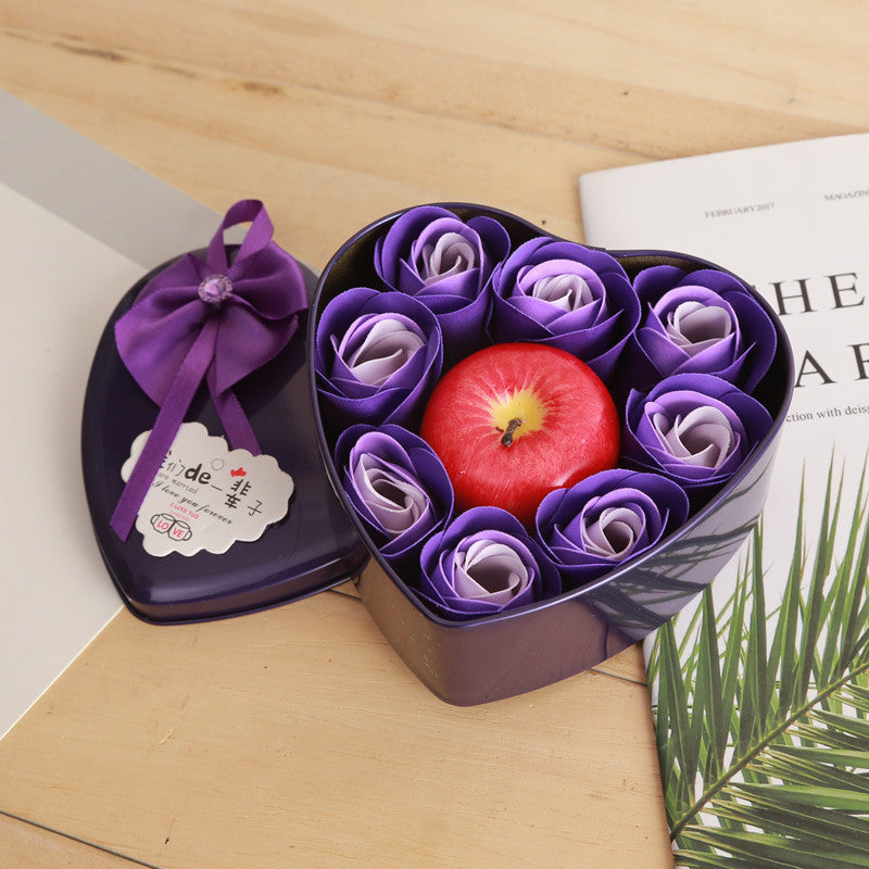 Fruit Small Gift Simulation Red Apple Candle Fruit Activity Christmas Gift Small Candle Other Candles With Box