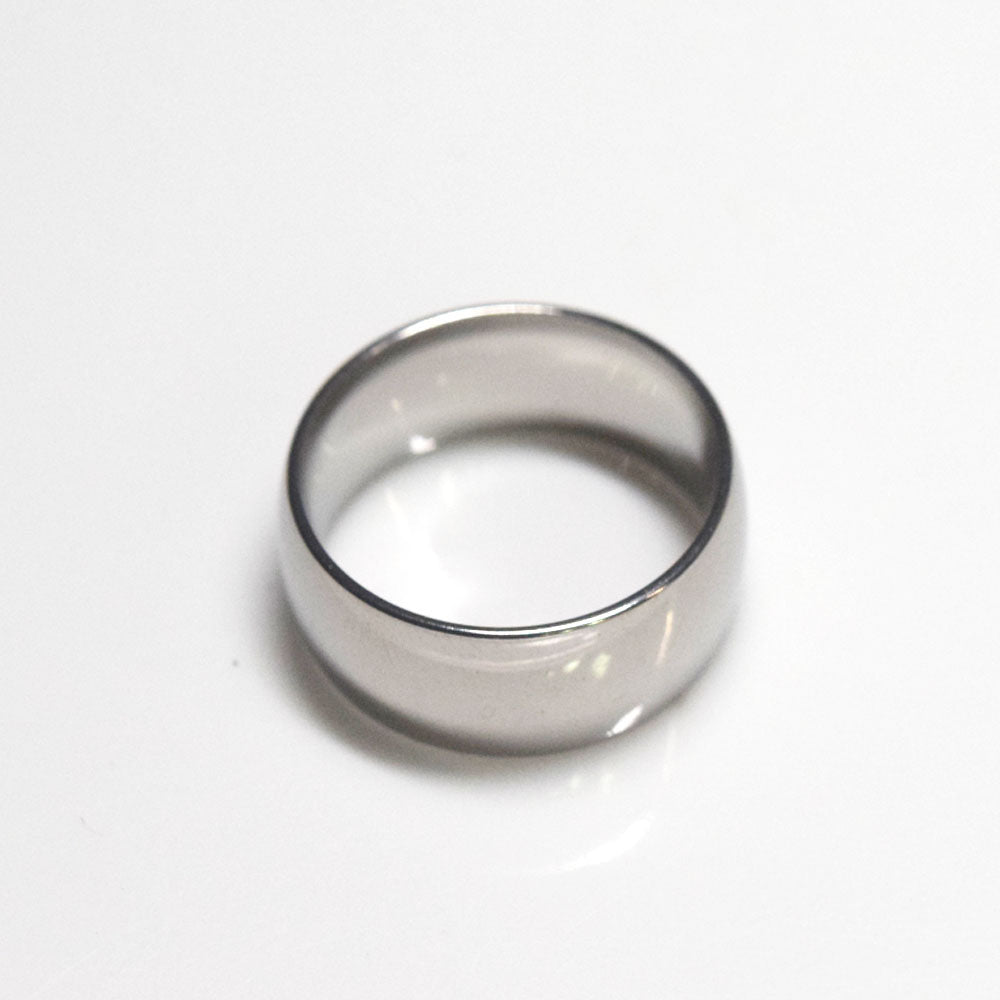 Simple 4mm 6mm 8mm Stainless Steel Jewelry Women Blank Ring Finger Rings Jewellery