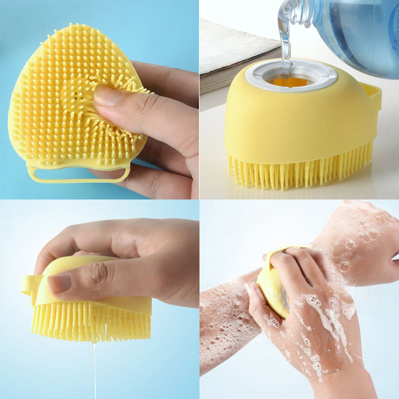 Baby Bath Silica Gel Bath Brush Baby Rub Mud Bath Artifact Silicone Baby Hair Brush