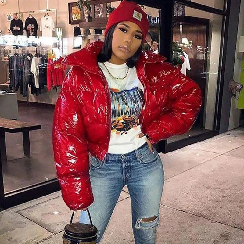 Bubble Coats Fall Winter Coat Women's Puffer Jacket Fashion Leather Bomber Jacket Wholesale Clothing Plus Size Coats
