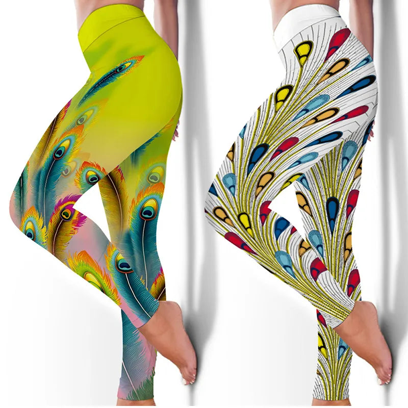 Gym Sports Leggings for Women Seamless Leggings Training Running Yoga Fitness Pants Colorful Print Gym Trousers Tight Sportswear