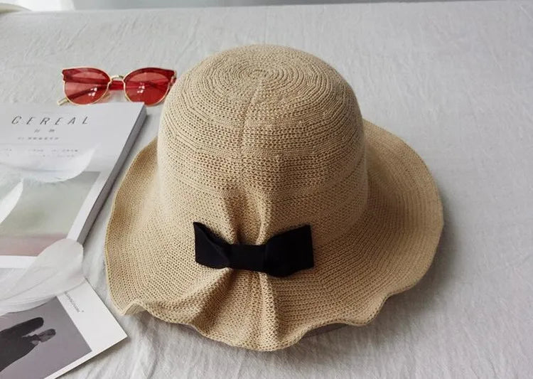 Bucket Hats for Women Cotton Linen Brim Floppy Hat Fisherman Sun Cap Summer Travel Hat Foldable Crochet Caps Outdoor Woman Hats