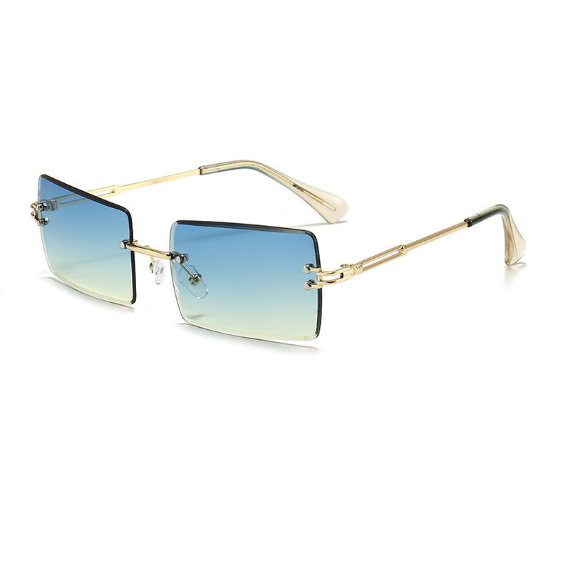 Fashionable Square Sunglasses Vintage Rimless Sunglasses 2022 Women  Custom  2022 Sunglasses