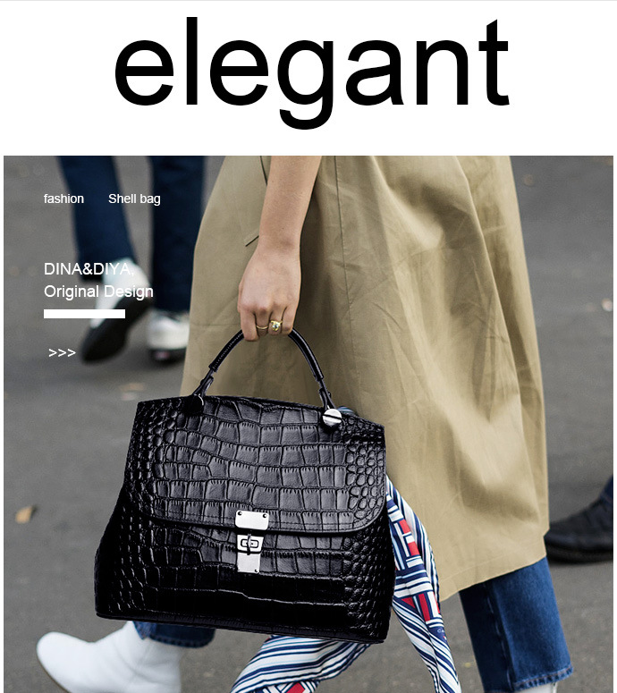 JIANUO Handbags Women Fashion Brands Genuine Leather Handbag