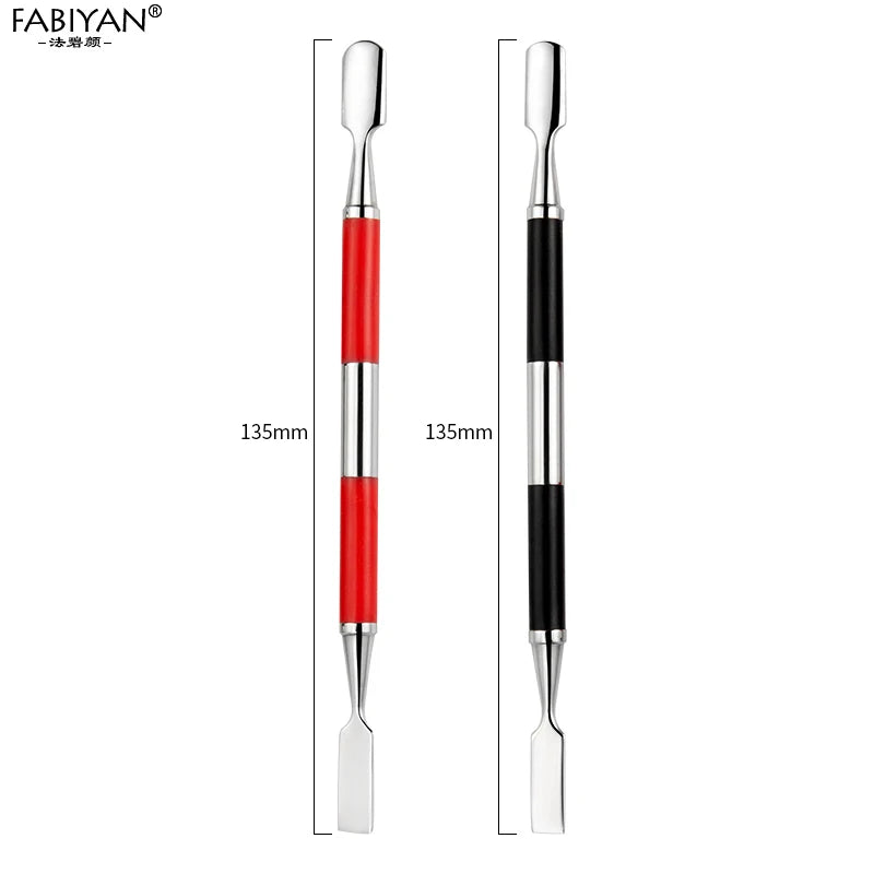 Dual-Ended Stainless Steel Nail Art Cuticle Pusher Remover Finger Toe Dead Skin Tips Polish Gel UV Manicure Pedicure Care Tools