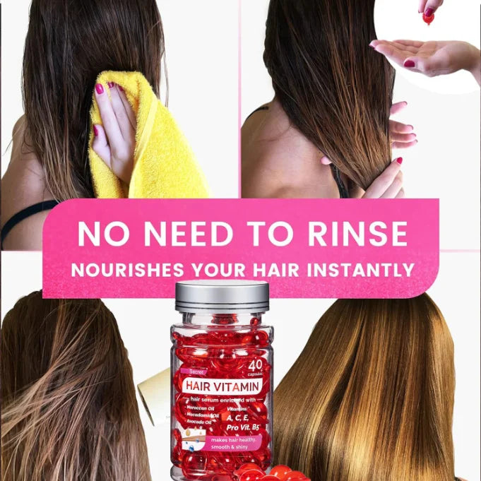 Hair Growth Oil Keratin Treatment Serum Vitamin a C E Moisturizing Hair Care Serum Repair Hair Capsule Serum