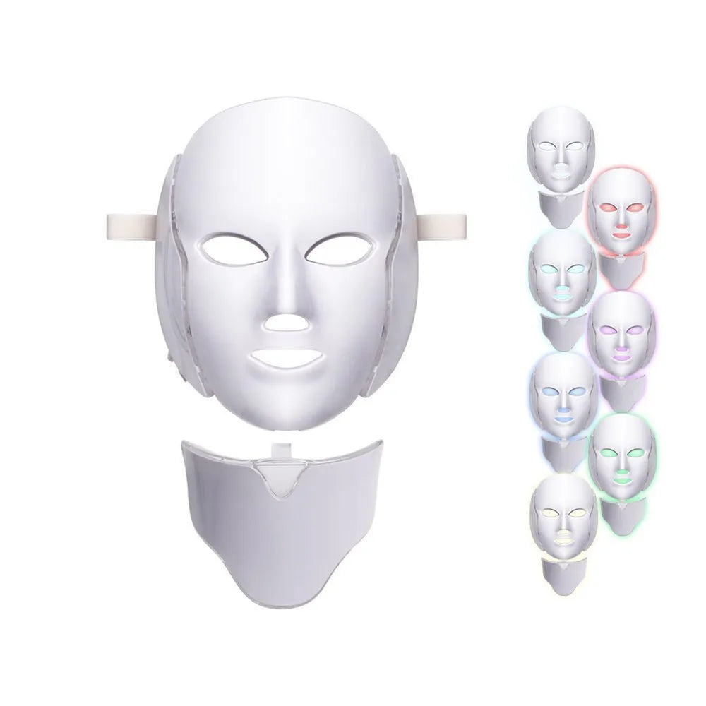 LED Facial Mask Photon Therapy Anti-Acne Wrinkle Removal Skin Rejuvenation Face Skin Care Tools