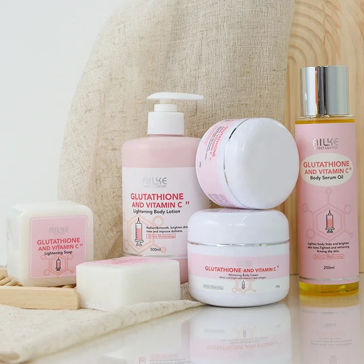 Private Label Luxury Organic Vitamin C Body Lotion Care Products Whitening Face Cream Skin Care Set