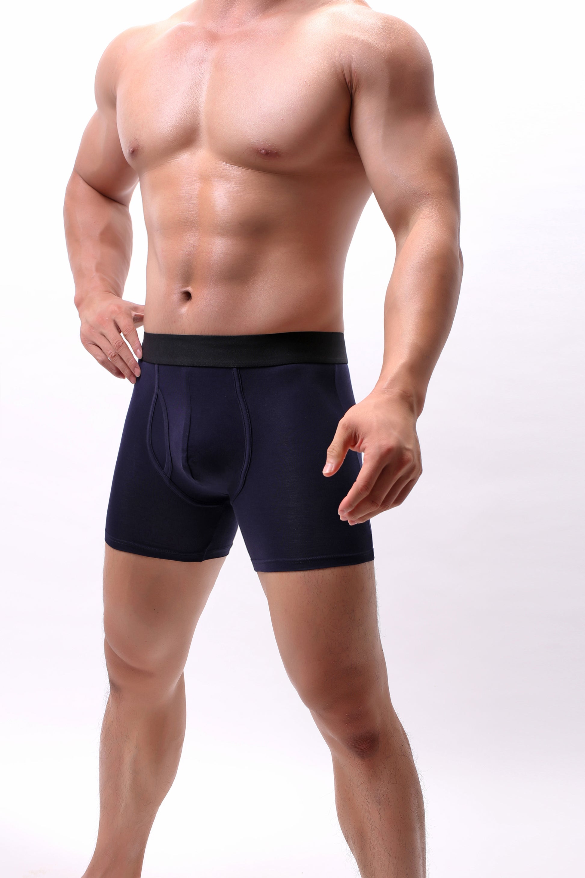 In Stock Posh Customize Underwear Sports Solid Color Cotton Plus Size Underwear Men Underwear Boxer