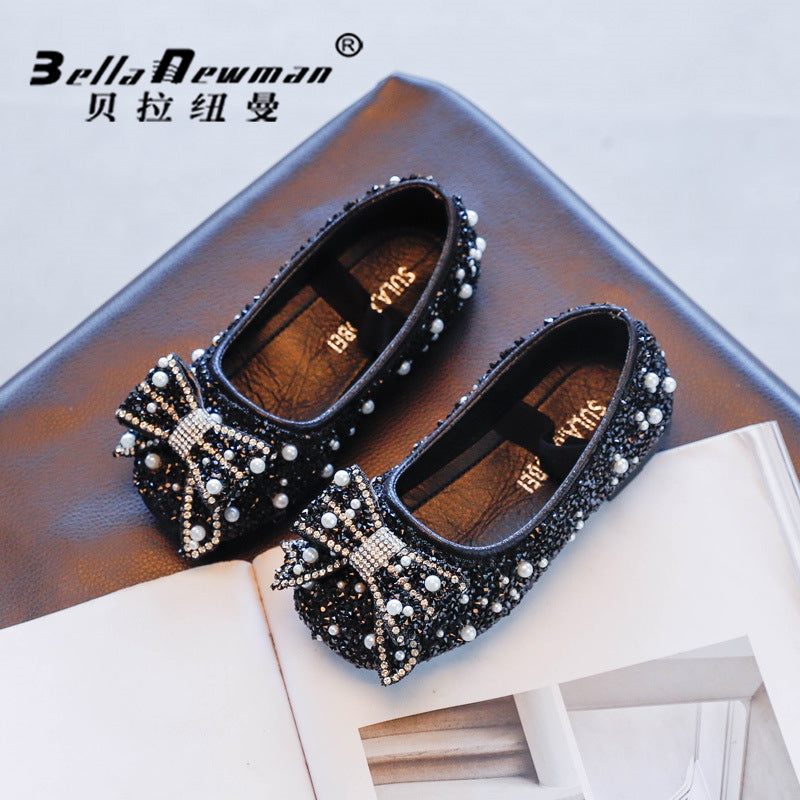 Fashion Girl Princess Dress Shoes for Children Flat Shoes Wholesale China Kids Shoes Children's