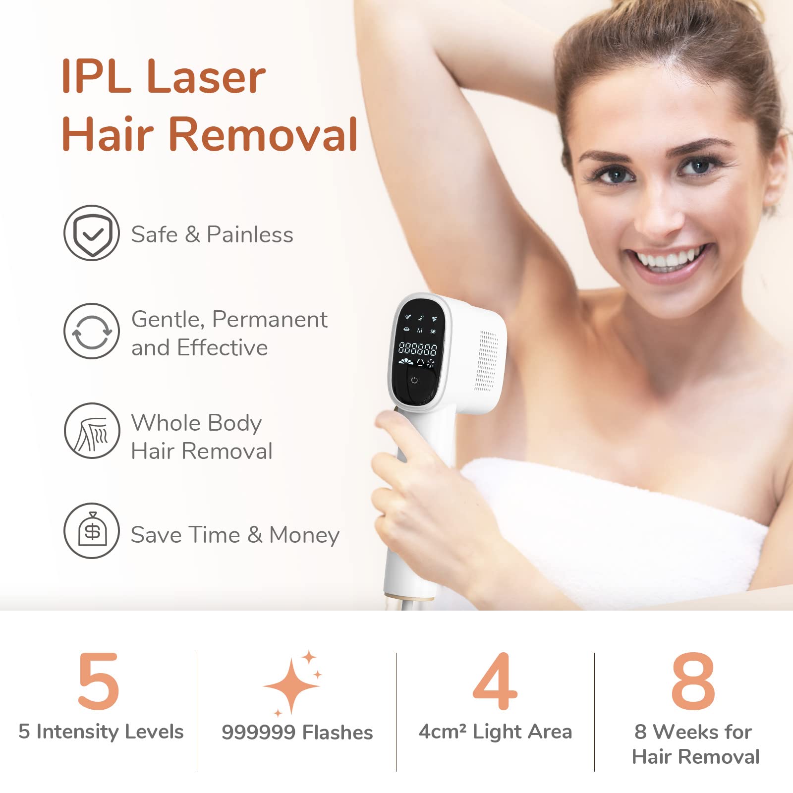 New Arrivals Beauty & Personal Care Products Laser Hair Removal From Home 900000 IPL Hair Removal Device