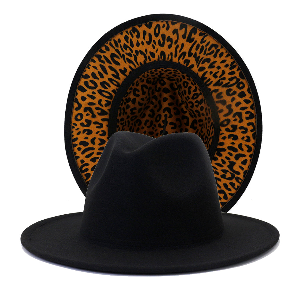 Fedora Hats Women Wholesale Felt Fedora Hats for Men Two Tone Hat Different Color Brim Fedora