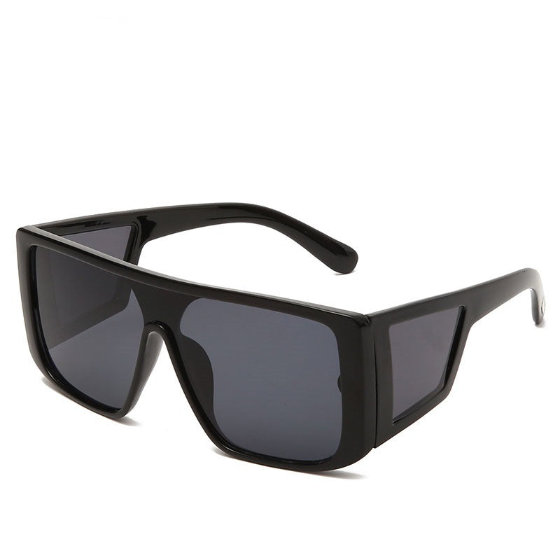 Hot Sell INS Sunglasses Fashion Vintage Rectangle Sunglass Uv400 Ce One Piece Lens Eyewear Sunglasses