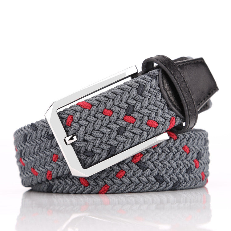 35mm Stretch Belt Braided Elastic Woven Belt Mens Belts for Jeans