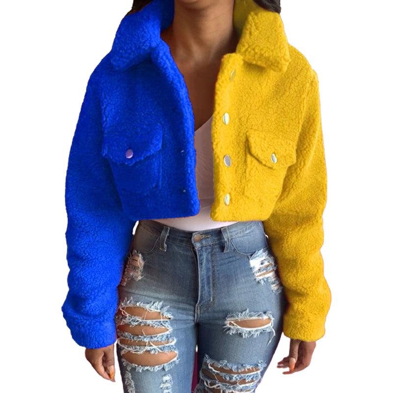 Women Woollen Coat Jackets Winter Crop Tops Coats Fashionable Girl Trendy Jackets for Women Ladies Down Parkas Coats