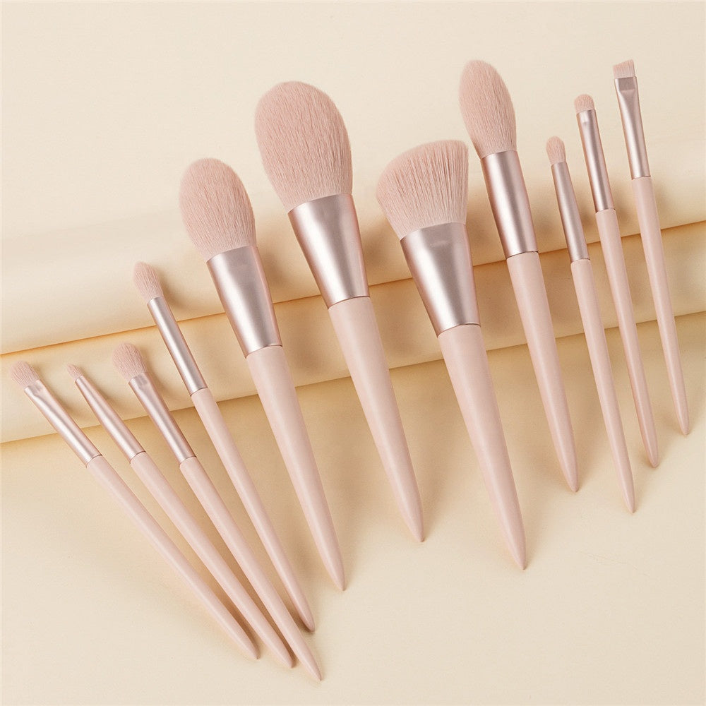 OEM ODM Low MOQ 11 Pcs Pink Custom Logo Makeup Brushes Set Makeup Tools Private Label - My Store