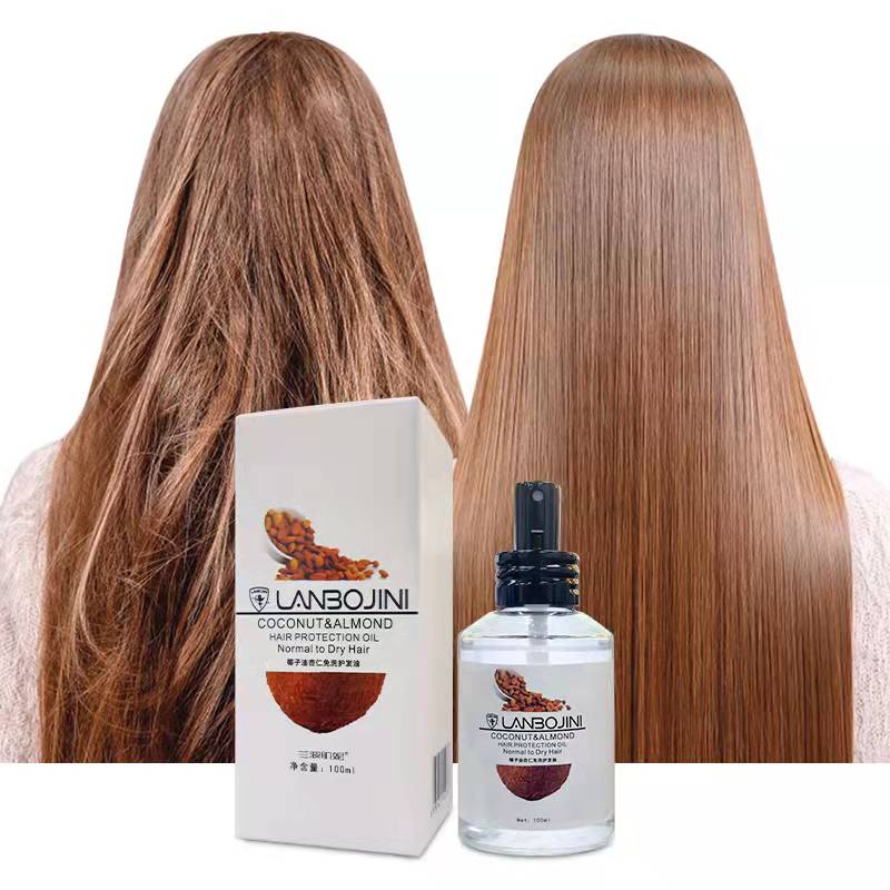 Private Label Coconut Almond Hair Care Protection Oil Best  Leave-In Hair Treatment Oil for Dry Hair