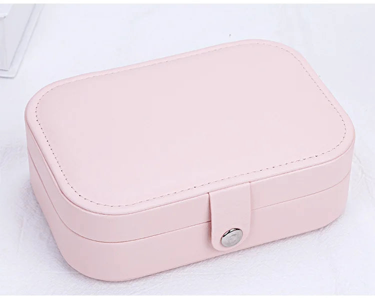 Jewelry Box for Earrings Ring Necklaces Storage PU Leather Box for Jewelry Portable Organizer for Jewelry Travel Jewelry Case