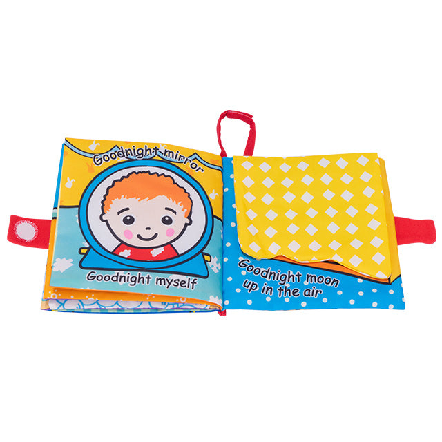Jollybaby Early Childhood Education English Baby Crinkle Book  Baby Toys Baby Cloth Books