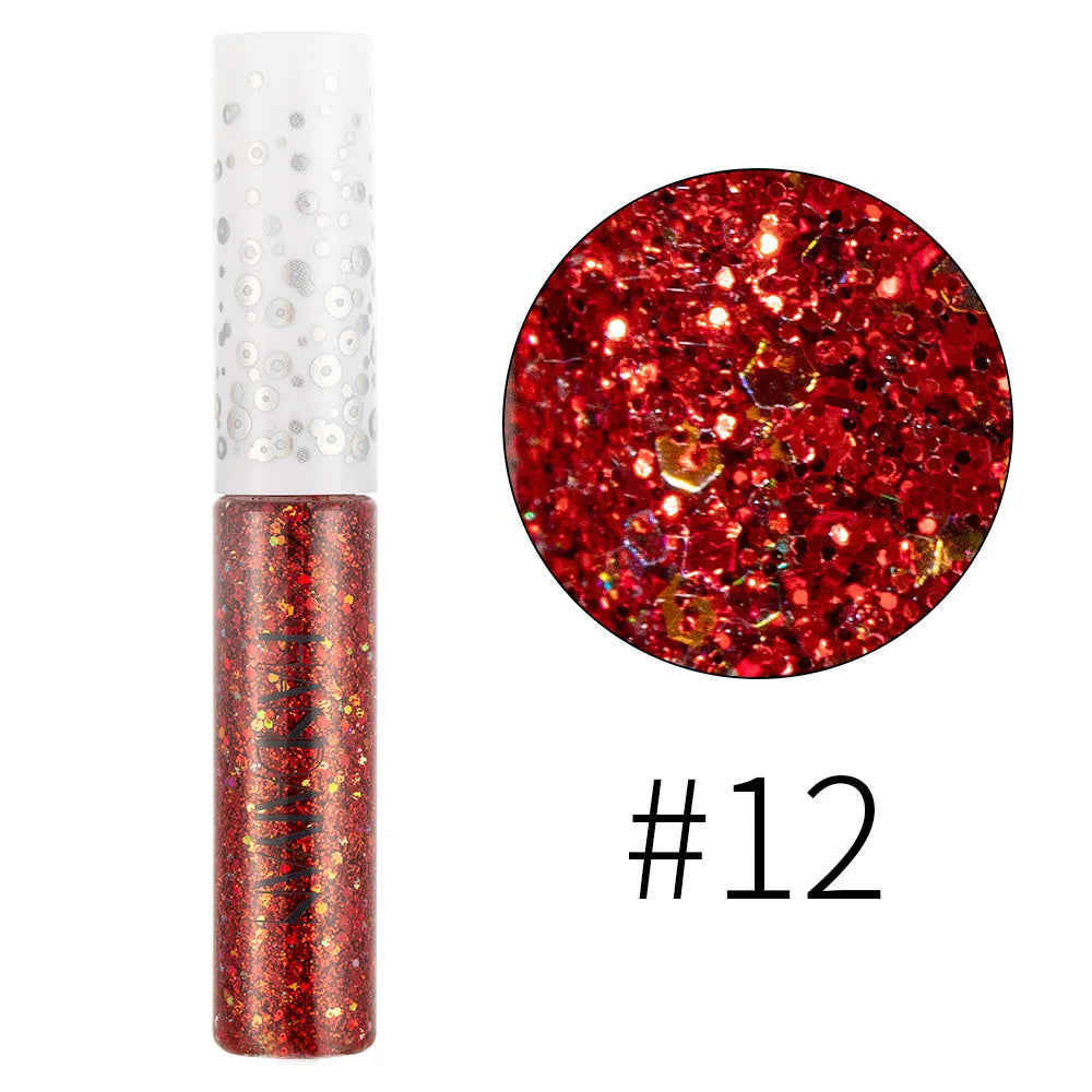 New 12 Colors Diamond Glitter Liquid Eyeliner Durable Waterproof Makeup Shimmer and Shine Eye Pencil Makeup Beauty Tools - My Store