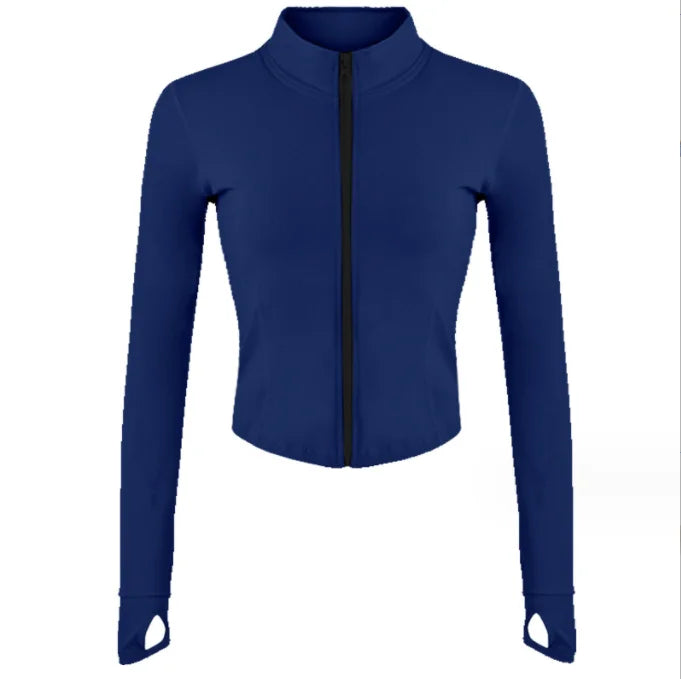 9 Colors Cheaper Private Label Activewear Workout Gym Fitness Tops Woman Fitness Plus Size Jogging Jacket Gym Active Wear