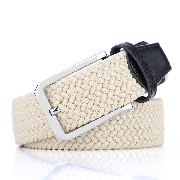 35mm Stretch Belt Braided Elastic Woven Belt Mens Belts for Jeans
