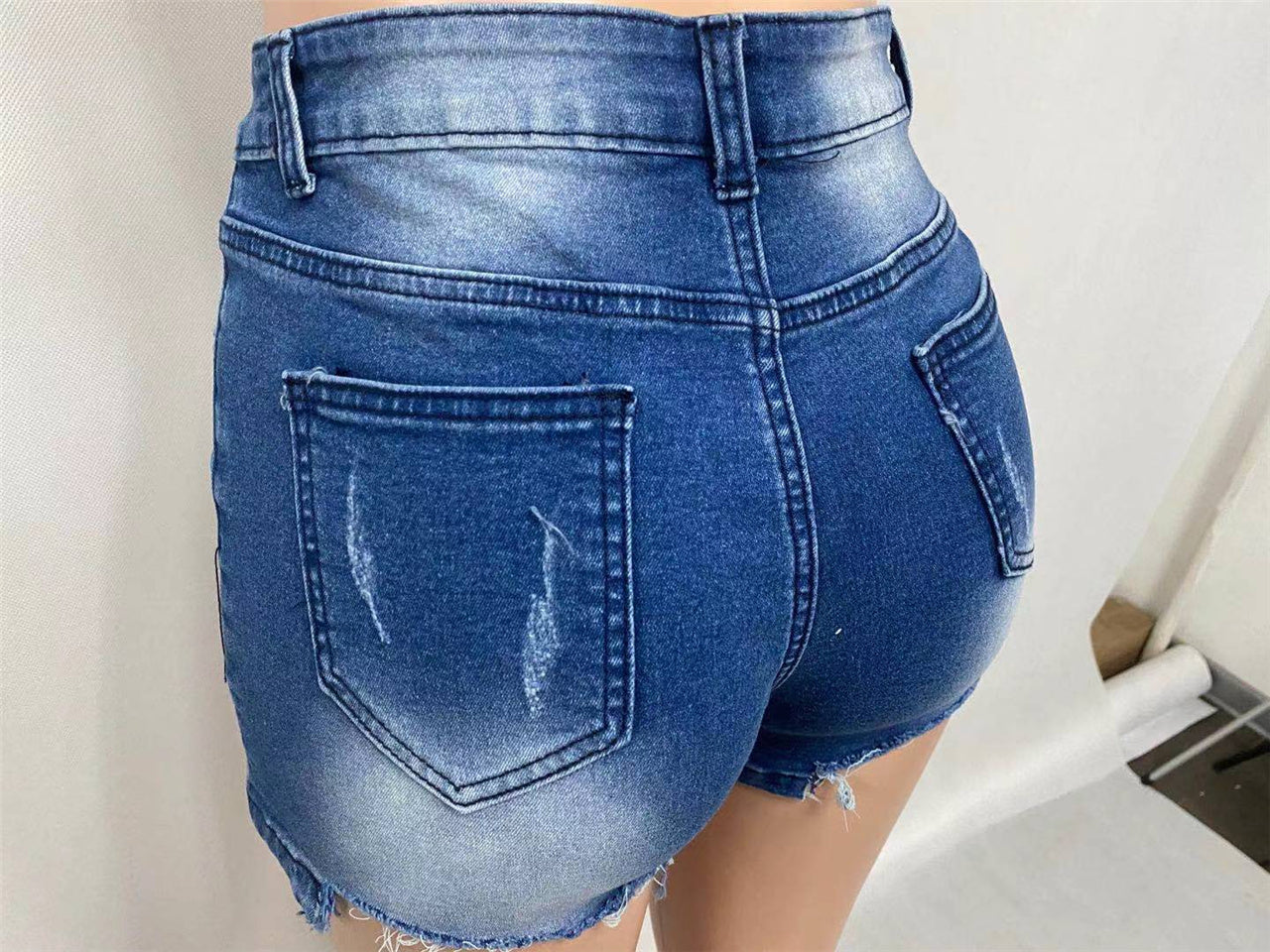 YD-X1090 Women Shorts  Washed Plain Jean Shorts Summer Women's Jeans