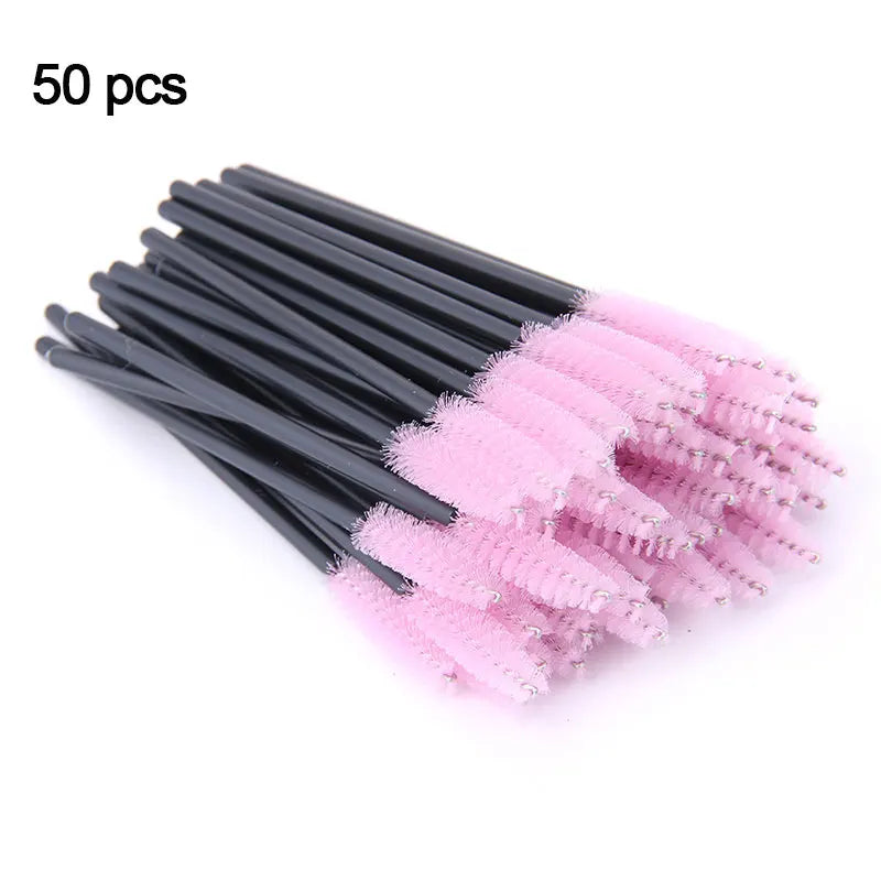 50 Pcs Eyelash Brushes Makeup Brushes Disposable Mascara Wands Applicator Eye Lashes Cosmetic Brush Maquiagem Cilio Makeups Tool - My Store